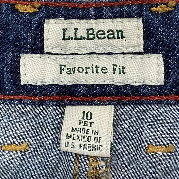 LL Bean Favorite Fit Denim Skirt Size 10 Petite Casual Work Preppy - Picture 4 of 11